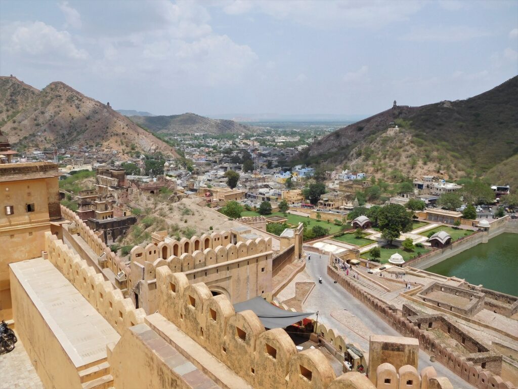 Jaipur city and mountain view from Amer fort. 2 Days Jaipur Itinerary