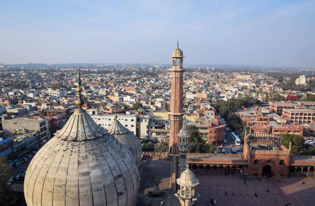 View Of Chandni Chowk from top of Jama Masjid minar.