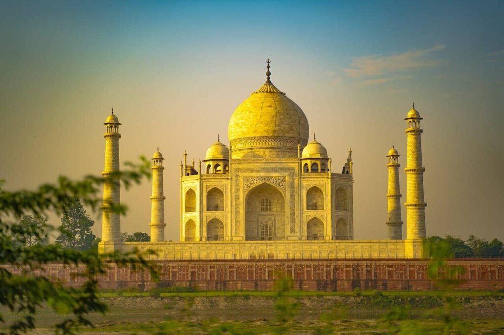 Taj Mahal from Mehtab Bag Agra. 