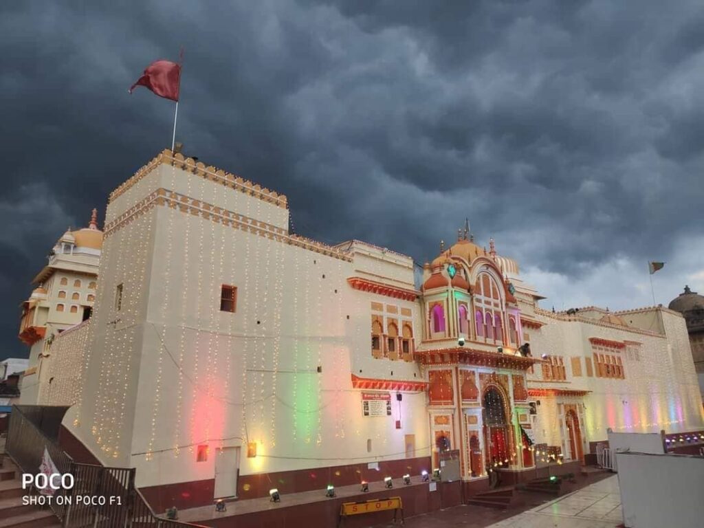 Ram Raja Temple With Light Decoration. Orchha Itinerary