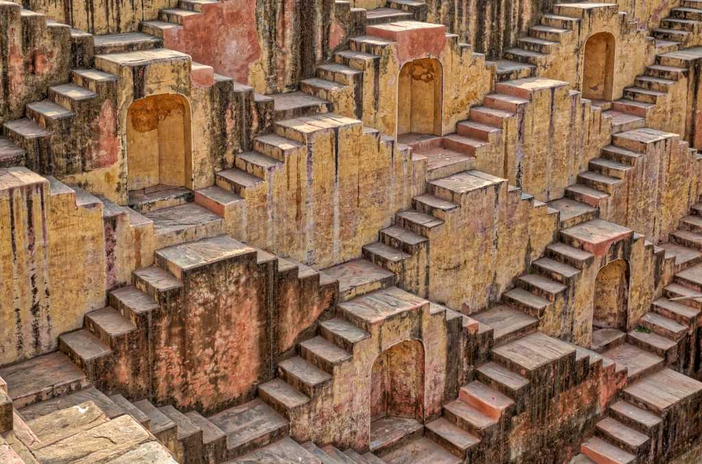 Stairs of panna Meena ka Kund In Jaipur.